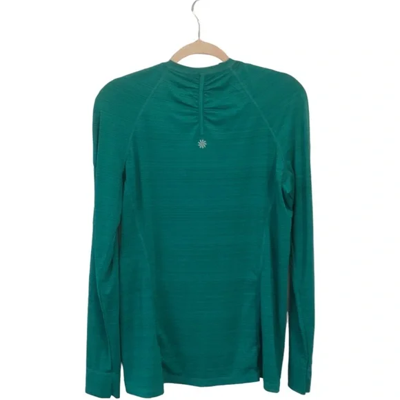 Athleta Women’s Long Sleeve Pullover 1/4 Zip Green Athletic Shirt Activewear XL - Picture 2 of 15